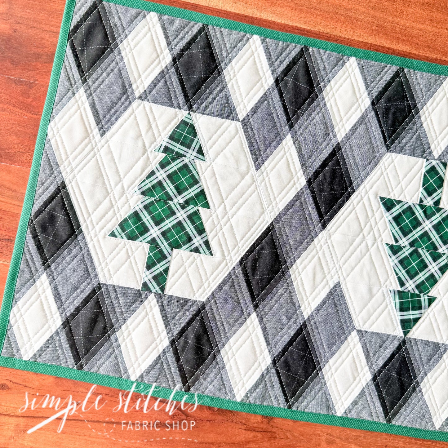 Buffalo Lodge Runner- Green Backing