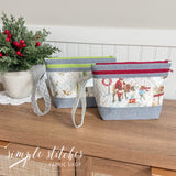 The Maddilyn Red Zipper Pouch  - made by Myra