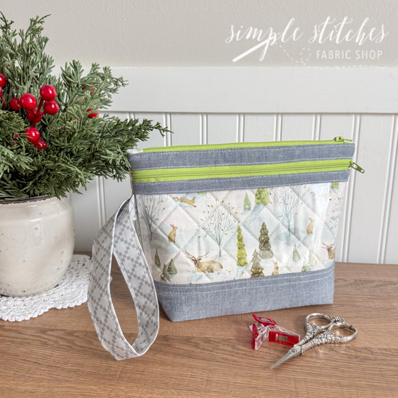 The Maddilyn Pouch Kit - Green Zipper