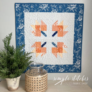 Patchwork Leaves Mini - Denim Backing