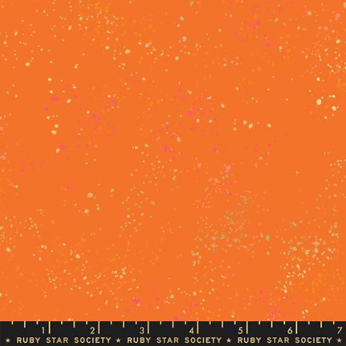 Speckled Metallic Burnt Orange Yardage by Moda -RS5027 98M- PRICE PER 1/2 YARD