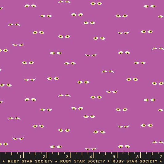 Tiny Frights Creepy Eyes Glow Witchy Yardage by Moda -RS5120 12G- PRICE PER 1/2 YARD