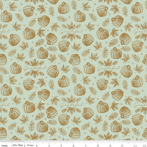 Shades of Autumn Icons Tea Green Sparkle Ydg for RBD SC13475 TEAGREEN - PRICE PER 1/2 YARD