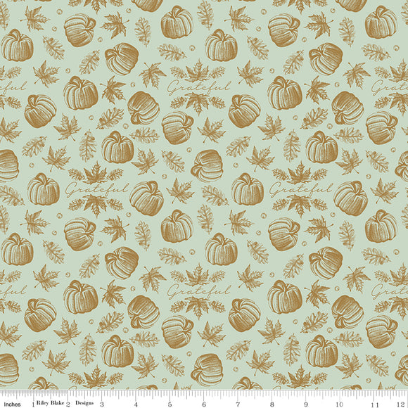 Shades of Autumn Icons Tea Green Sparkle Ydg for RBD SC13475 TEAGREEN - PRICE PER 1/2 YARD