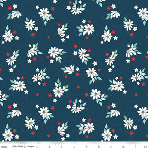 Sweet Freedom Summer Flowers Oxford Sparkle Yardage for RBD-SC14413-OXFORD - PRICE PER 1/2 YARD