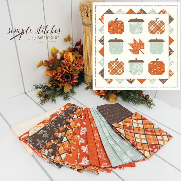 Hello Autumn MINI Quilt Kit - Orange Binding
