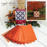 Knitted Star Quilt Kit - Orange Plaid Binding