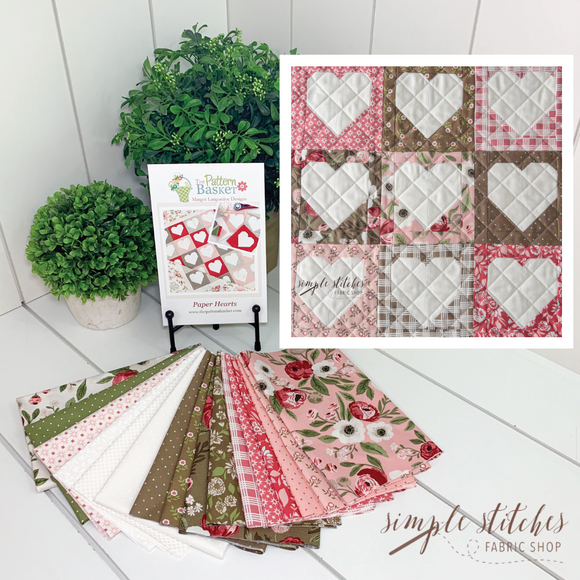 Lovestruck Paper Hearts Quilt Kit