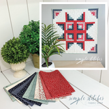 Fireworks Mini Quilt Kit - Aqua Backing