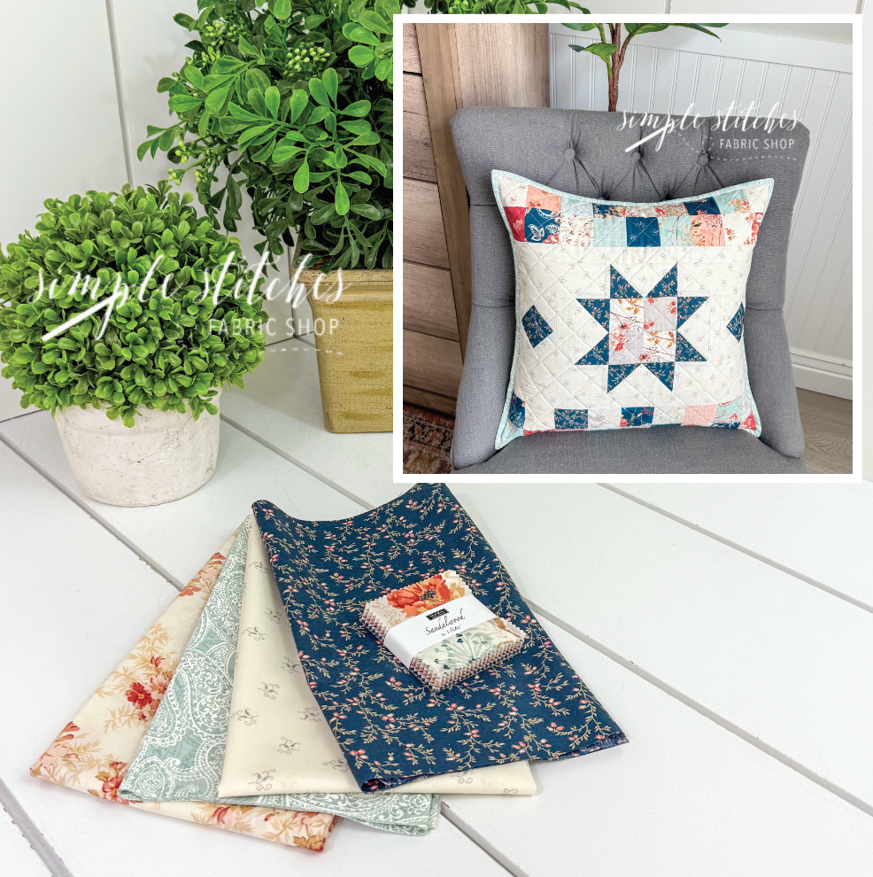 Stargazing Pillow Kit - Red Flowers Backing
