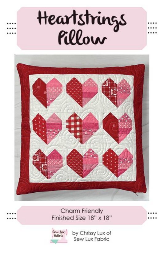 Heartstrings Pillow Paper Pattern by Sew Lux Fabric