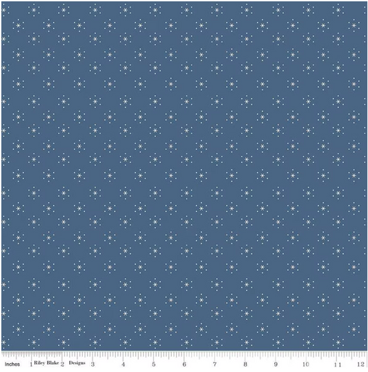 Americana Sparkle Denim Yardage for RBD - C16086 DENIM - PRICE PER 1/2 YARD
