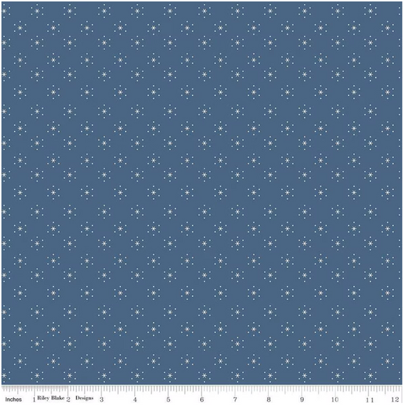 Americana Sparkle Denim Yardage for RBD - C16086 DENIM - PRICE PER 1/2 YARD