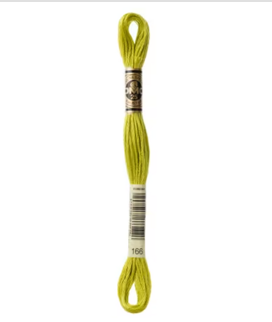 DMC Floss Medium Light Moss Green 166