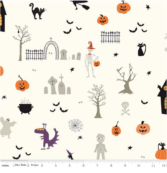 Beggar's Night Main Cream Ydg for RBD C14500 CREAM - PRICE PER 1/2 YARD