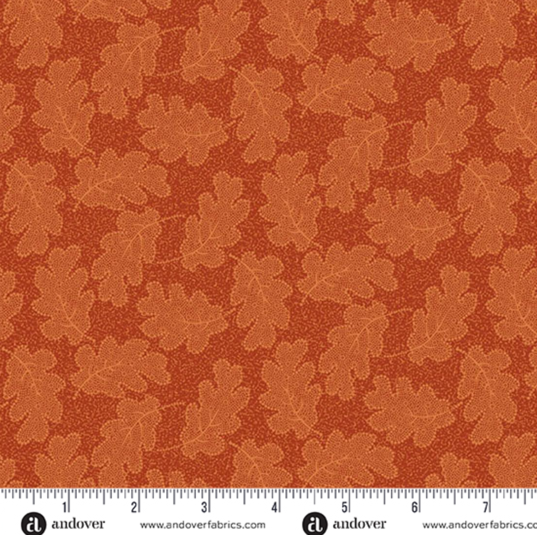Autumn Woods Oakleaf Camp Fire Yardage for Andover - A-1547-O - PRICE PER 1/2 YARD