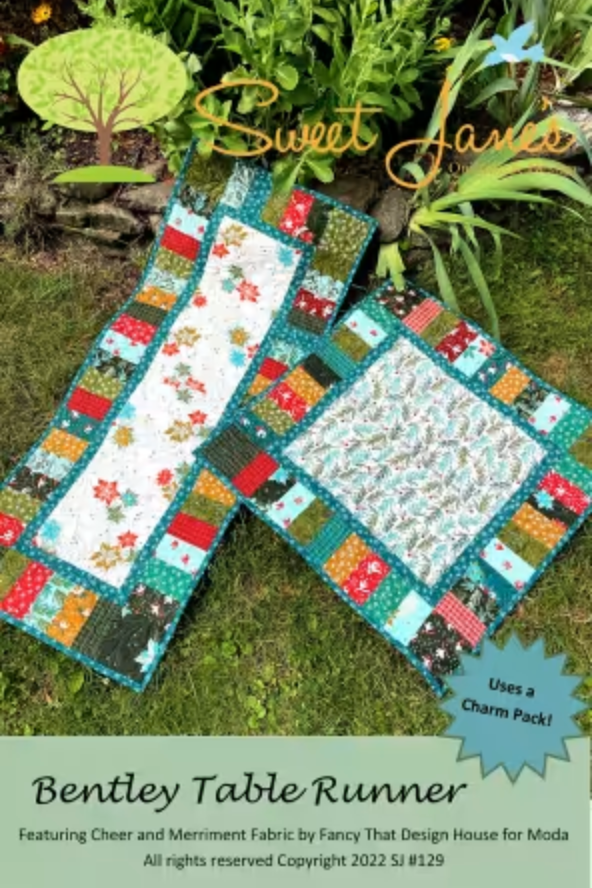 Bentley Table Runner Paper Pattern by Sweet Jane's Quilting & Design