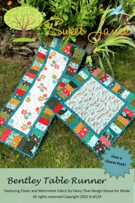 Bentley Table Runner Paper Pattern by Sweet Jane's Quilting & Design