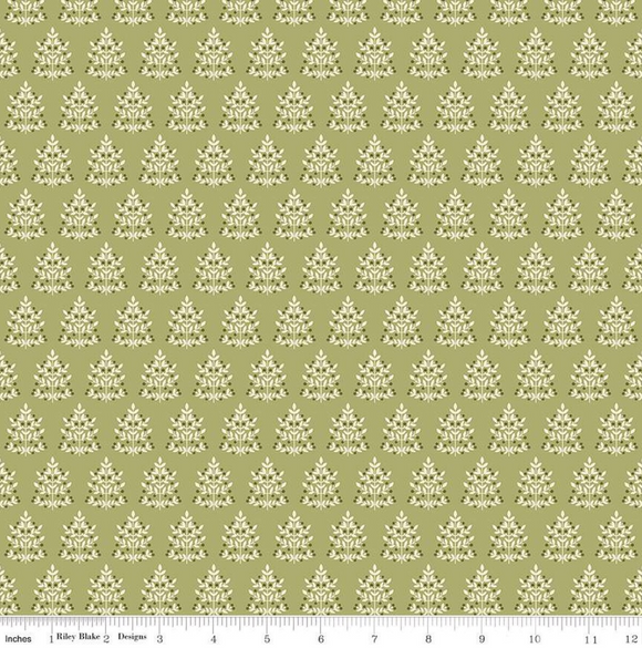 Glisten Trees Olive Yardage for RBD - C16225 OLIVE - PRICE PER 1/2 YARD