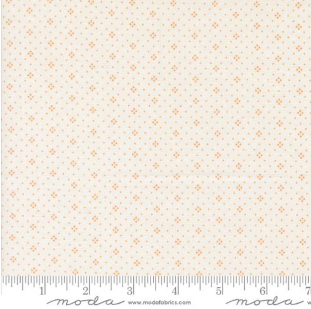 Eyelet Ivory Orange Yardage for Moda - 20488 120 - PRICE PER 1/2 YARD