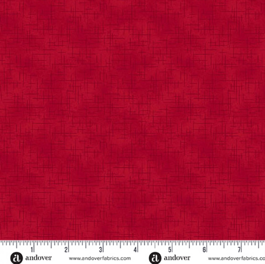 Retro Stitch Chile Yardage for Andover - A-1527-R1 - PRICE PER 1/2 YARD