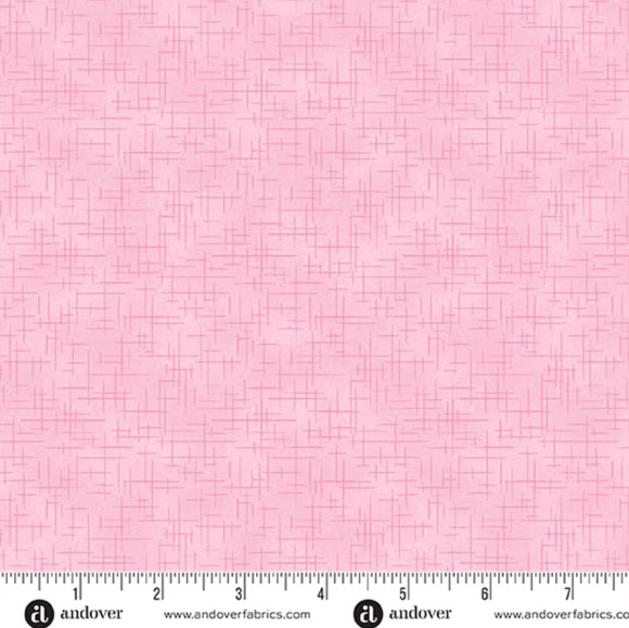 Retro Stitch Pink Yardage for Andover - A-1527-LE - PRICE PER 1/2 YARD