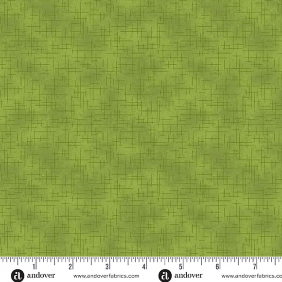 Retro Stitch Fern Yardage for Andover - A-1527-G - PRICE PER 1/2 YARD