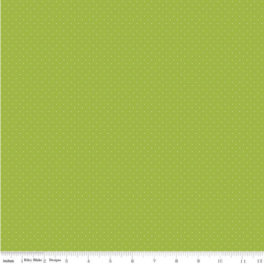 American Jane Pindots Lime Yardage for RBD- C840 LIME - PRICE PER 1/2 YARD