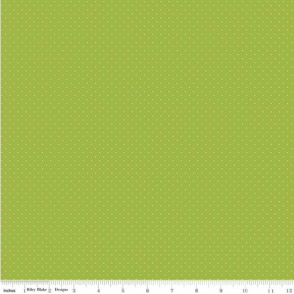 American Jane Pindots Lime Yardage for RBD- C840 LIME - PRICE PER 1/2 YARD