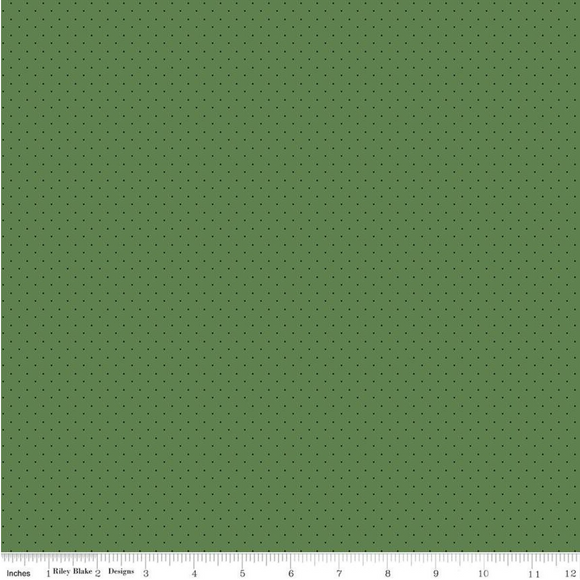 American Jane Pindots Pine Yardage for RBD- C840 PINE - PRICE PER 1/2 YARD