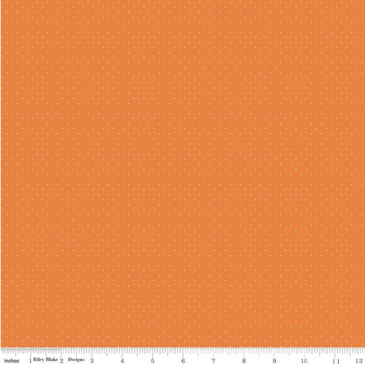 American Jane Pindots Orange Yardage for RBD- C840 ORANGE - PRICE PER 1/2 YARD