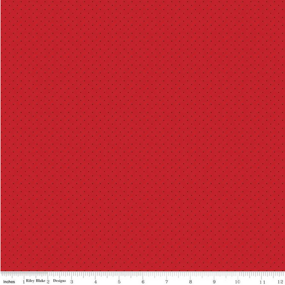 American Jane Pindots Brick Yardage for RBD- C840 BRICK - PRICE PER 1/2 YARD