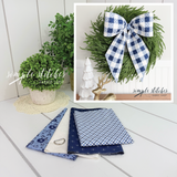 Vintage Charm Bow - Navy Gingham