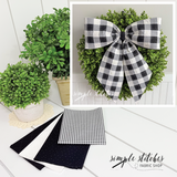 Vintage Charm Bow - Black Gingham