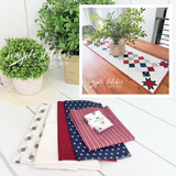 Checkers and Stars Runner Kit - White Backing