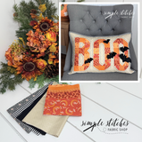 Bats & Boo Pillow Kit - Floral Backing