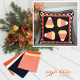 Candy Corn Season Pillow Kit- Orange Backing