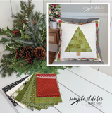 Chilly Christmas Tree Pillow Kit - Black Backing
