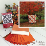 Knitted Star Quilt Kit - Orange Plaid Binding