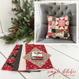 Sparkle & Charm Pillow - Poinsettia Backing