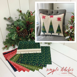 Snowy Pines Pillow Kit - Green Backing