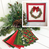 Joy Wreath Mini Quilt Kit - Low Volume Backing