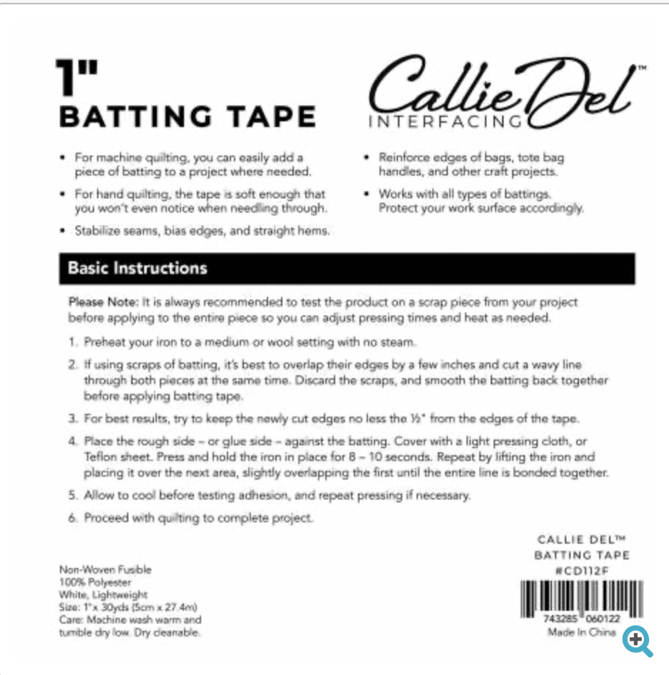 Callie Del Batting Tape 1 in x 30 yds