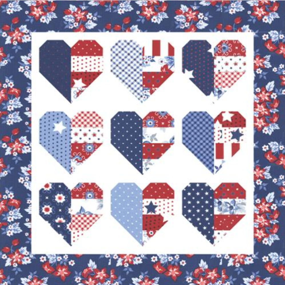 Heartstrings Pillow Kit - White Floral Backing