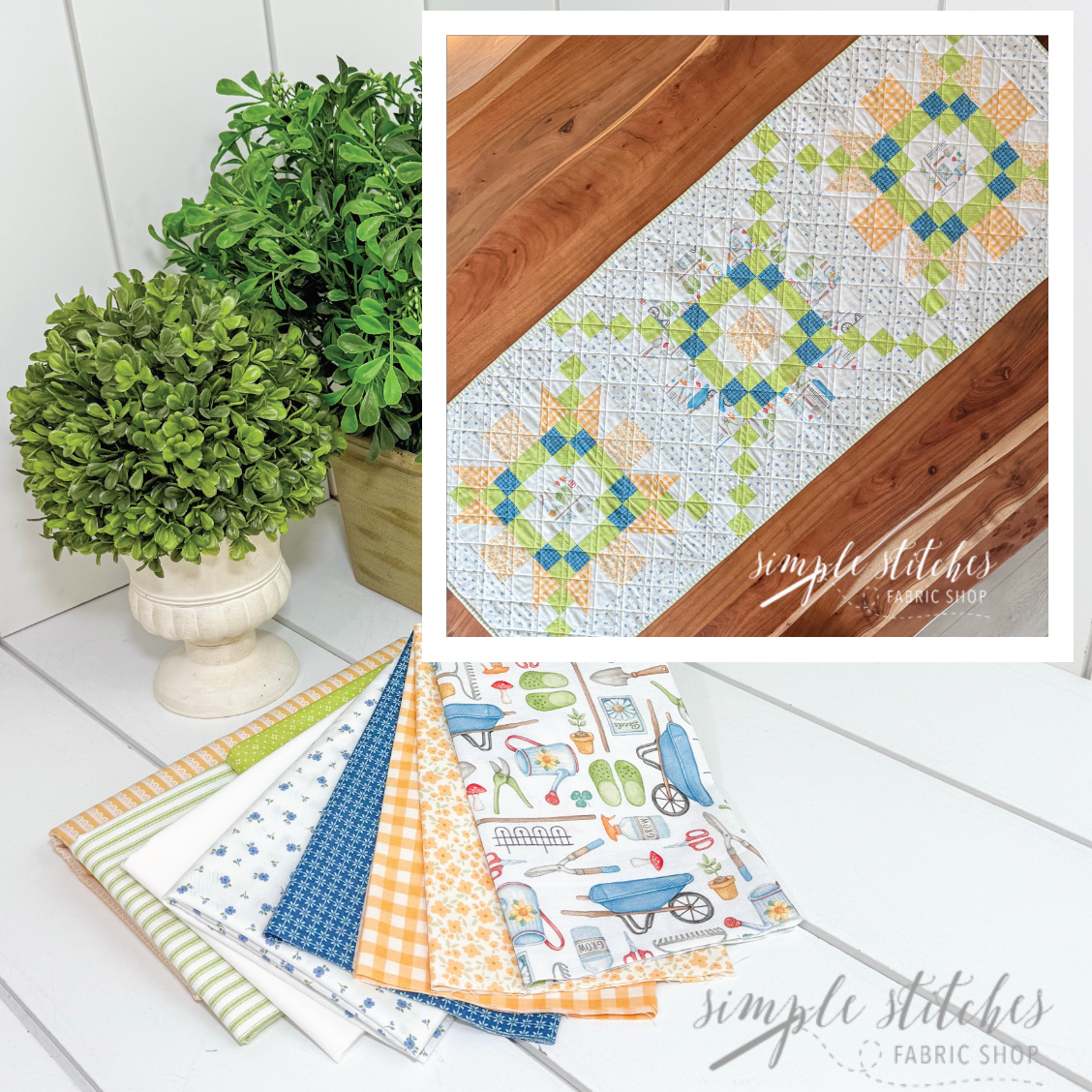 Down the Garden Path - Yellow Stripes