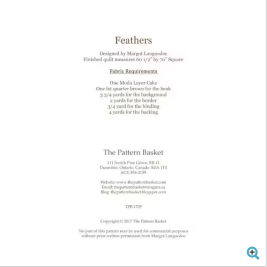 Feathers Pattern by The Pattern Basket