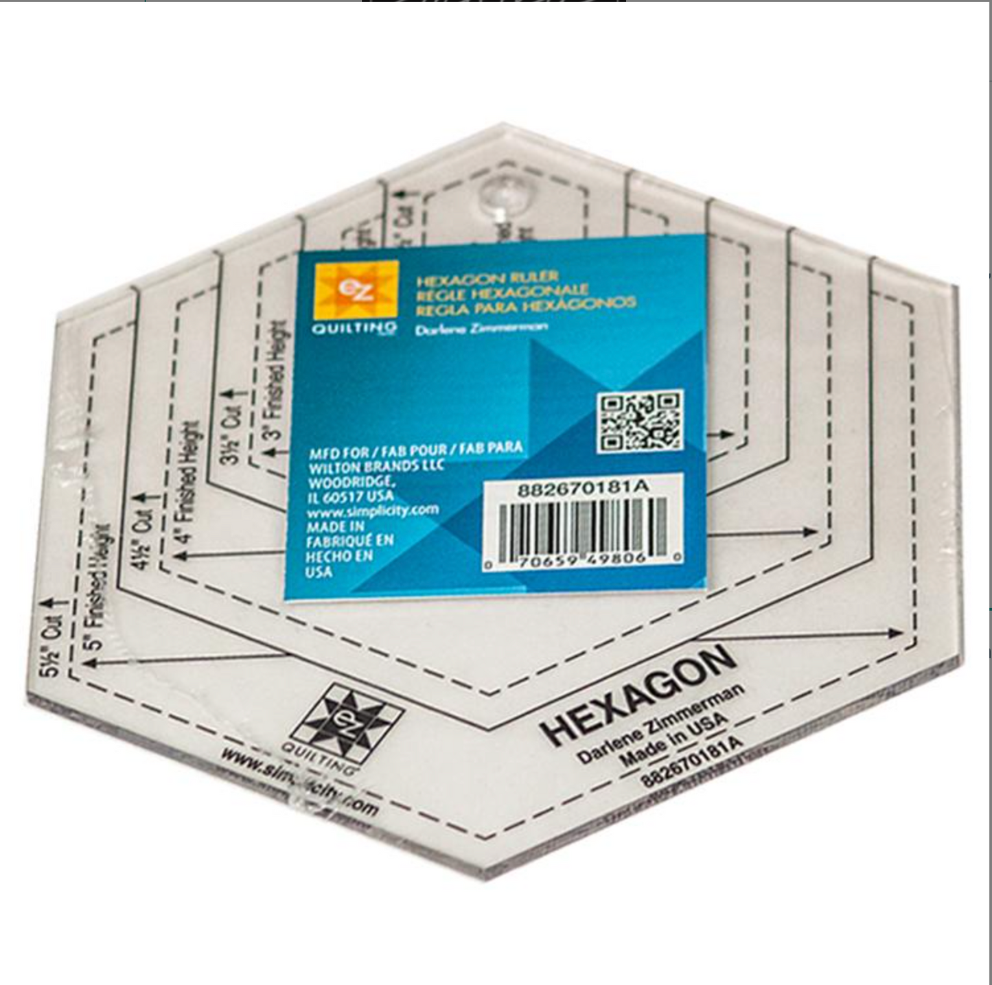 Hexagon Template Shapes by EZ Quilting