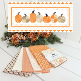 Pumpkins In A Row Runner Kit - Low Volume Background