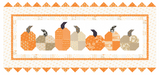 Pumpkins In A Row Runner Kit - Low Volume Background