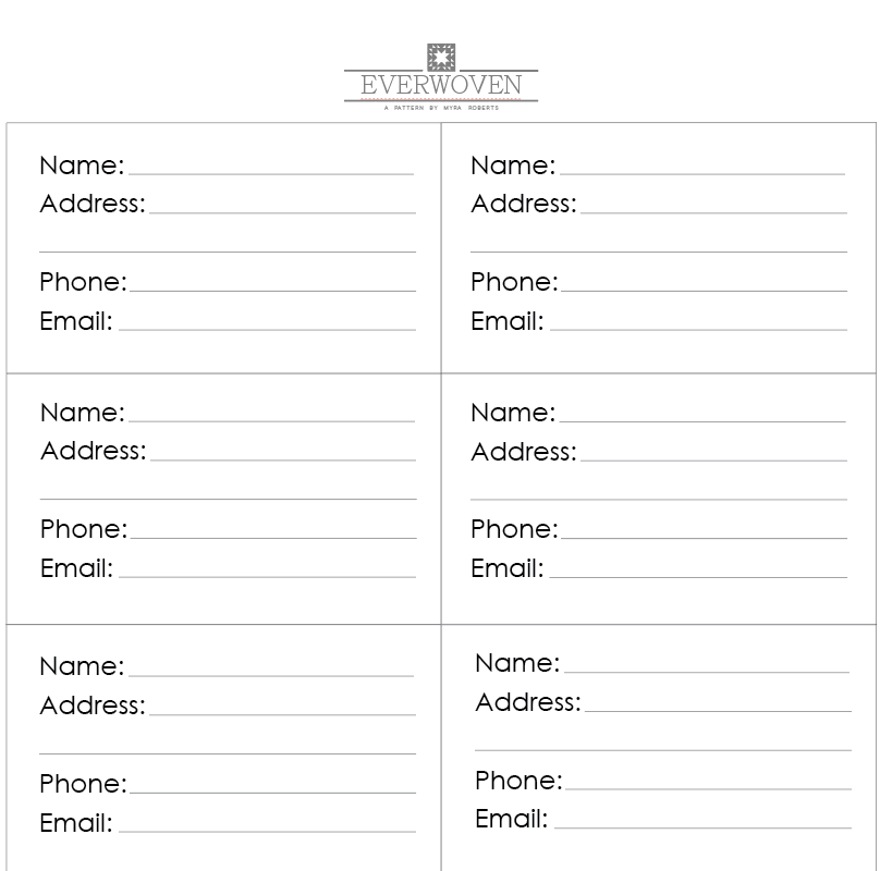 Tag-A-Long Printable Labels - PDF